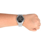  Shop Authentic Emporio Armani Chronograph Black Dial Silver Steel Strap Watch For Men - AR11017 - Luxxuri