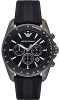  Shop Authentic Emporio Armani Giovanni Chronograph Black Dial Black Rubber Strap Watch For Men - AR11028 - Luxxuri