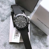  Shop Authentic Emporio Armani Giovanni Chronograph Black Dial Black Rubber Strap Watch For Men - AR11028 - Luxxuri
