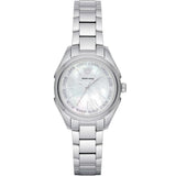 Shop Authentic Emporio Armani Valeria Quartz Mother of Pearl Dial Silver Steel Strap Watch For Women - AR11030 - Luxxuri