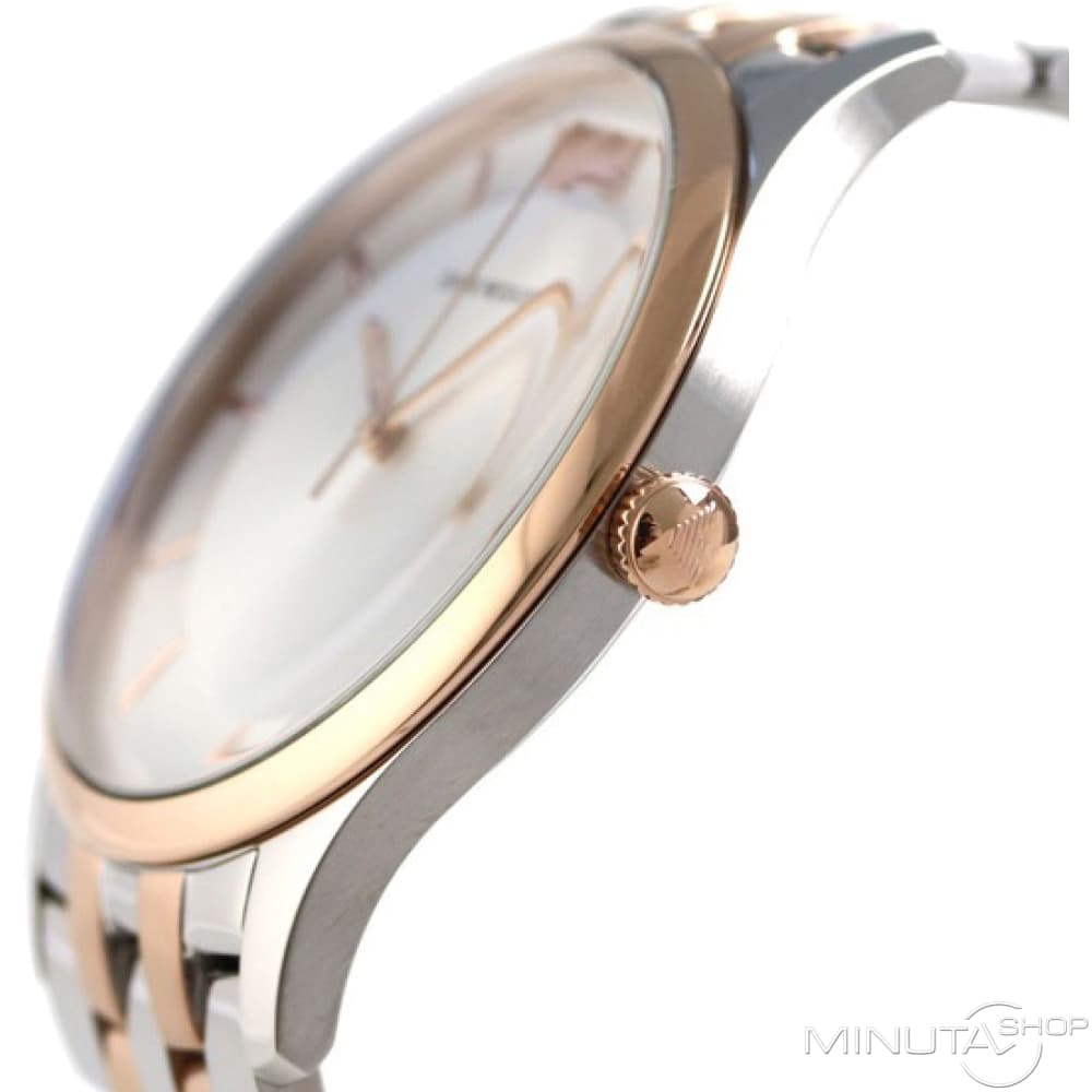  Shop Authentic Emporio Armani Lambda Analog Silver Dial Two Tone Steel Strap Watch For Men - AR11044 - Luxxuri