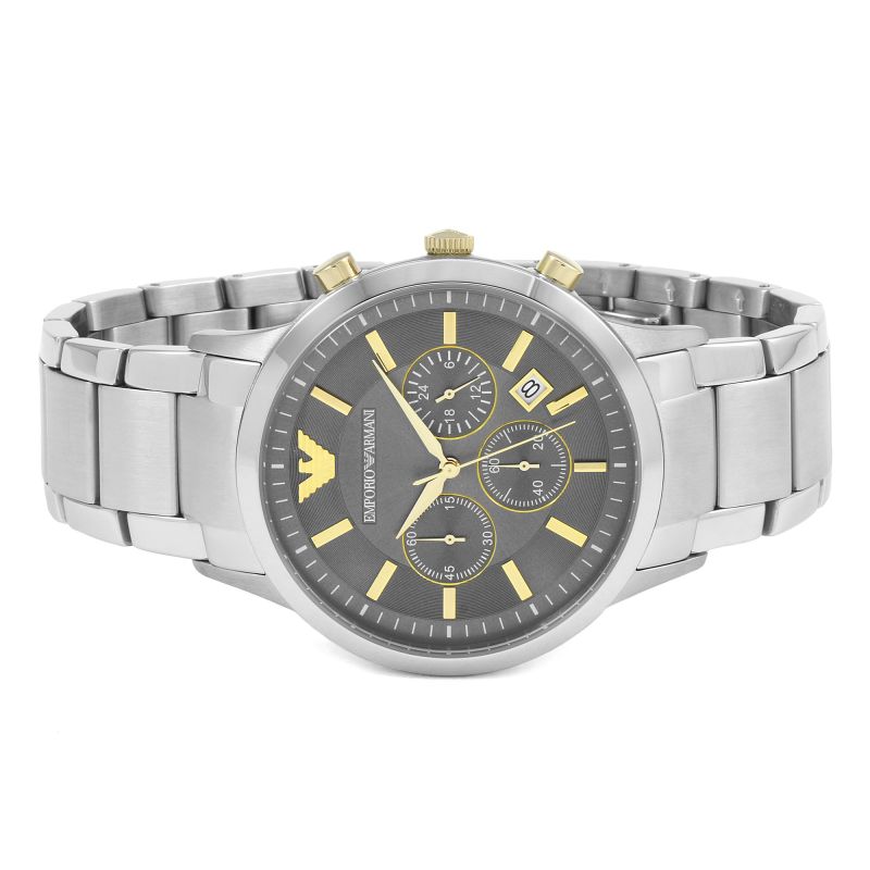  Shop Authentic Emporio Armani Quartz Grey Dial Silver Steel Strap Watch For Men - AR11047 - Luxxuri