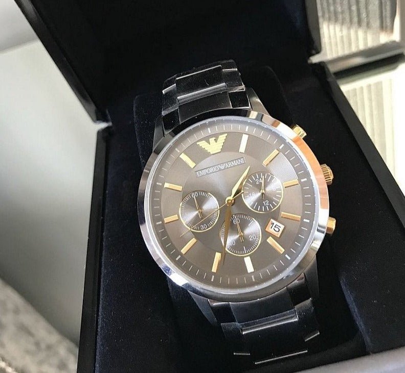  Shop Authentic Emporio Armani Quartz Grey Dial Silver Steel Strap Watch For Men - AR11047 - Luxxuri
