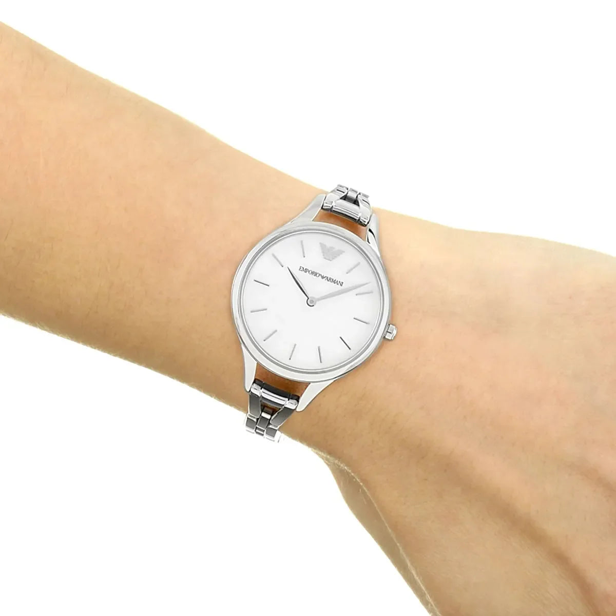  Shop Authentic Emporio Armani Aurora Mother Of Pearl White Dial Silver Steel Strap Watch For Women - AR11054 - Luxxuri