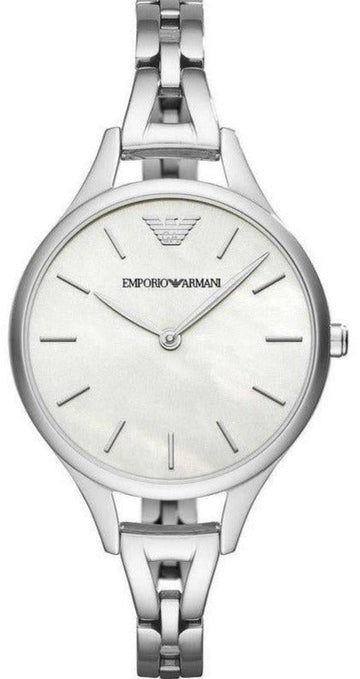  Shop Authentic Emporio Armani Aurora Mother Of Pearl White Dial Silver Steel Strap Watch For Women - AR11054 - Luxxuri