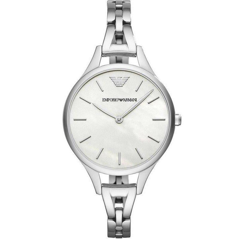  Shop Authentic Emporio Armani Aurora Mother Of Pearl White Dial Silver Steel Strap Watch For Women - AR11054 - Luxxuri