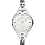  Shop Authentic Emporio Armani Aurora Mother Of Pearl White Dial Silver Steel Strap Watch For Women - AR11054 - Luxxuri