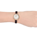  Shop Authentic Emporio Armani Aurora Mother of Pearl White Dial Brown Leather Strap Watch For Women - AR11057 - Luxxuri