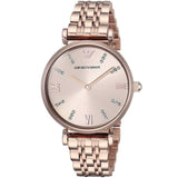  Shop Authentic Emporio Armani T-Bar Gianni Rose Gold Dial Rose Gold Steel Strap Watch For Women - AR11059 - Luxxuri