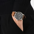 Shop Authentic Emporio Armani Luigi Quartz Gray Dial Brown Leather Strap Watch For Men - AR11070 - Luxxuri