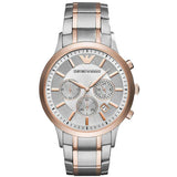  Shop Authentic Emporio Armani Renato Chronograph Quartz Silver Dial Two Tone Steel Strap Watch For Men - AR11076 - Luxxuri