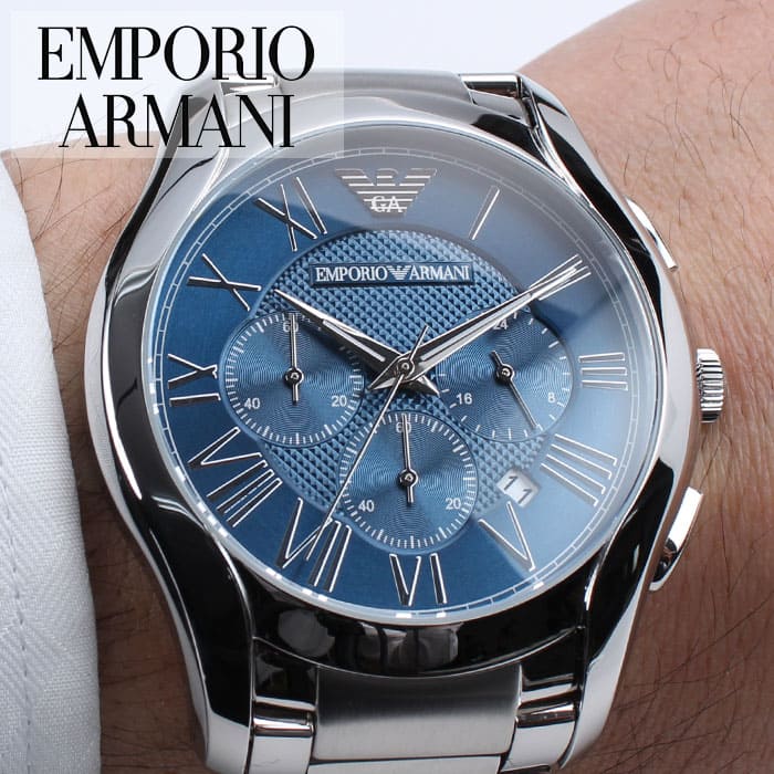  Shop Authentic Emporio Armani Chronograph Quartz Blue Dial Silver Steel Strap Watch For Men - AR11082 - Luxxuri