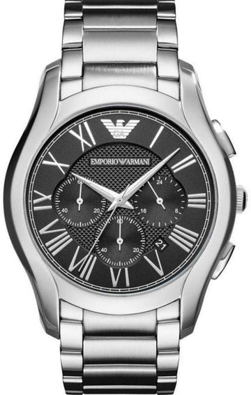  Shop Authentic Emporio Armani Valente Chronograph Quartz Black Dial Silver Steel Strap Watch For Men - AR11083 - Luxxuri