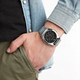  Shop Authentic Emporio Armani Valente Chronograph Quartz Black Dial Silver Steel Strap Watch For Men - AR11083 - Luxxuri