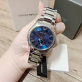  Shop Authentic Emporio Armani Valente Quartz Blue Dial Silver Steel Strap Watch For Men - AR11085 - Luxxuri