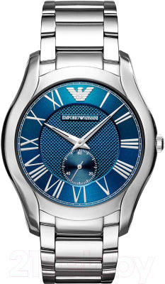  Shop Authentic Emporio Armani Valente Quartz Blue Dial Silver Steel Strap Watch For Men - AR11085 - Luxxuri