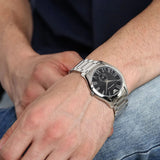  Shop Authentic Emporio Armani Valente Quartz Black Dial Silver Steel Strap Watch For Men - AR11086 - Luxxuri