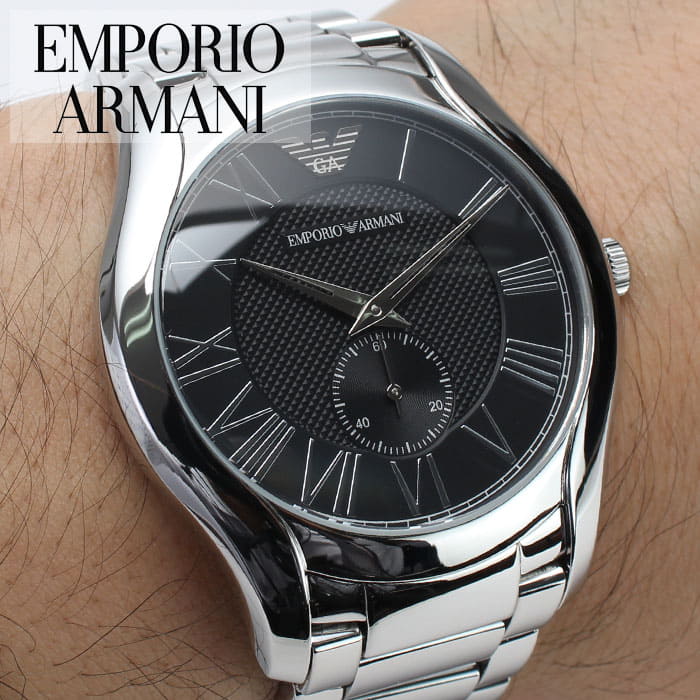  Shop Authentic Emporio Armani Valente Quartz Black Dial Silver Steel Strap Watch For Men - AR11086 - Luxxuri