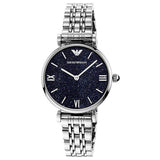  Shop Authentic Emporio Armani Gianni T Bar Dark Blue Dial Silver Stainless Steel Watch For Women - AR11091 - Luxxuri