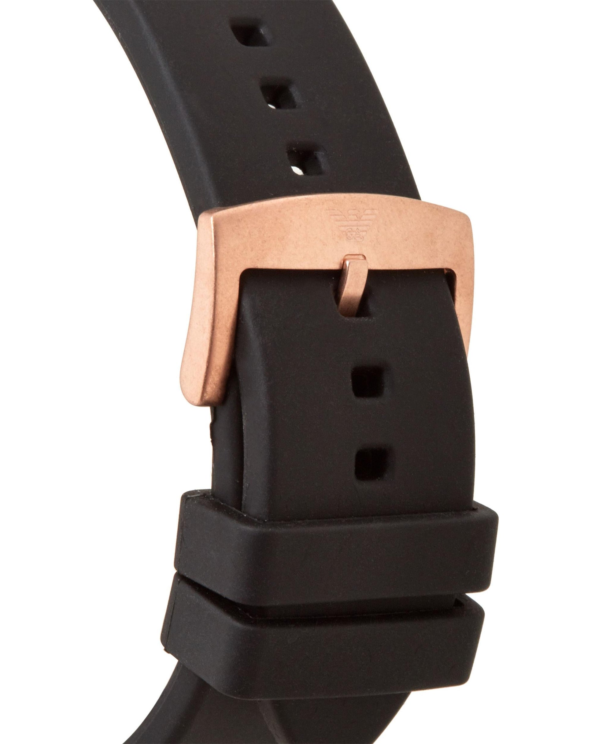  Shop Authentic Emporio Armani Luigi Quartz Black Dial Black Rubber Strap Watch For Men - AR11097 - Luxxuri