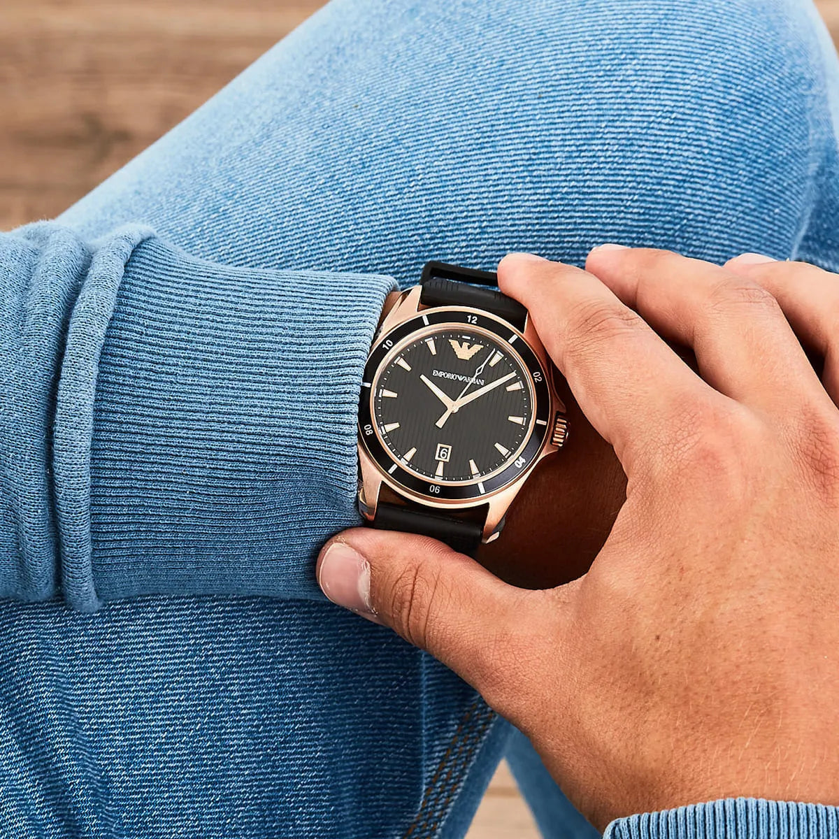  Shop Authentic Emporio Armani Sport Quartz Black Dial Black Rubber Strap Watch For Men - AR11101 - Luxxuri