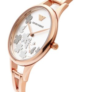  Shop Authentic Emporio Armani Aurora Quartz Silver Dial Gold Steel Strap Watch For Women - AR11108 - Luxxuri