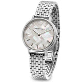  Shop Authentic Emporio Armani Mother of Pearl Dial Silver Steel Strap Watch For Women - AR11112 - Luxxuri