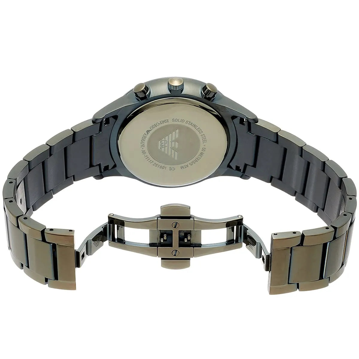  Shop Authentic Emporio Armani Renato Chronograph Quartz Grey Dial Green Steel Strap  Watch For Men - AR11117 - Luxxuri