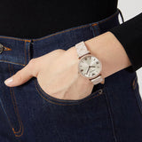  Shop Authentic Emporio Armani Analog Grey Dial Pink Leather Strap Watch For Women - AR11126 - Luxxuri