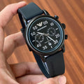  Shop Authentic Emporio Armani Luigi Chronograph Black Dial Black Leather Strap Watch For Men - AR11133 - Luxxuri