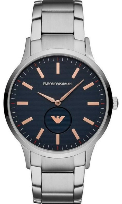  Shop Authentic Emporio Armani Renato Blue Dial Silver Steel Strap Watch For Men - AR11137 - Luxxuri