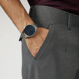  Shop Authentic Emporio Armani Renato Blue Dial Silver Steel Strap Watch For Men - AR11137 - Luxxuri