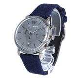  Shop Authentic Emporio Armani Aviator Quartz Grey Dial Blue Fabric Strap Watch For Men - AR11144 - Luxxuri