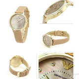  Shop Authentic Emporio Armani Kappa Quartz Mother of Pearl Taupe Dial Brown Leather Strap Watch For Men - AR11151 - Luxxuri