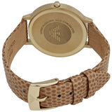  Shop Authentic Emporio Armani Kappa Quartz Mother of Pearl Taupe Dial Brown Leather Strap Watch For Men - AR11151 - Luxxuri