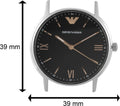  Shop Authentic Emporio Armani Kappa Quartz Black Dial Brown Leather Strap Watch For Men - AR11153 - Luxxuri