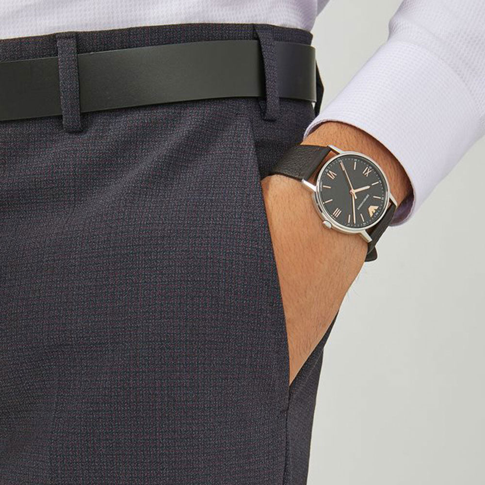  Shop Authentic Emporio Armani Kappa Quartz Black Dial Brown Leather Strap Watch For Men - AR11153 - Luxxuri