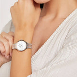  Shop Authentic Emporio Armani Modern Slim Analog Mother of Pearl Dial Two Tone Steel Strap Watch For Women - AR11157 - Luxxuri