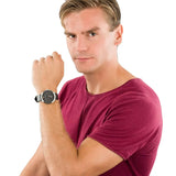  Shop Authentic Emporio Armani Modern Slim Quartz Grey Dial Black Leather Strap Watch For Men - AR11162 - Luxxuri