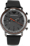 Shop Authentic Emporio Armani Aviator Grey Dial Grey Leather Strap Watch For Men - AR11168 - Luxxuri