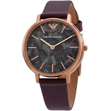  Shop Authentic Emporio Armani Quartz Grey Dial Brown Leather Strap Watch For Women - AR11172 - Luxxuri