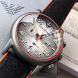  Shop Authentic Emporio Armani Chronograph Quartz Grey Dial Black Leather Strap Watch For Men - AR11174 - Luxxuri