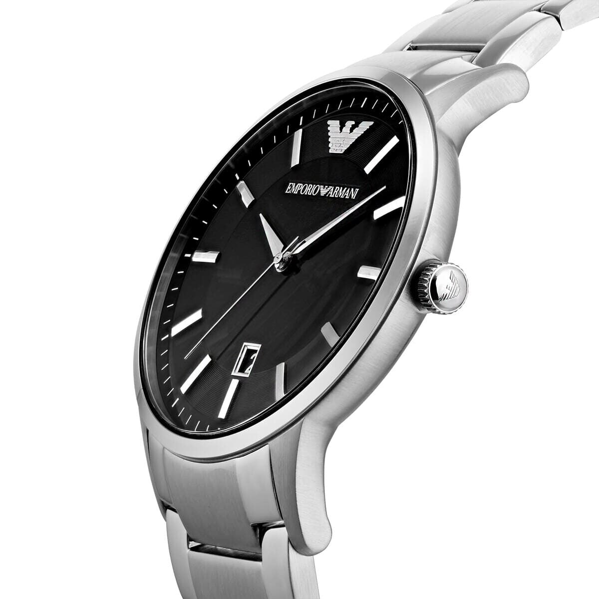  Shop Authentic Emporio Armani Renato Quartz Black Dial Silver Steel Strap Watch For Men - AR11181 - Luxxuri