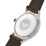  Shop Authentic Emporio Armani Renato Quartz Silver Dial Brown Leather Strap Watch For Men - AR11185 - Luxxuri