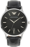  Shop Authentic Emporio Armani Renato Analog Black Dial Black Leather Strap Watch For Men - AR11186 - Luxxuri