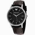  Shop Authentic Emporio Armani Renato Quartz Black Dial Brown Leather Strap Watch For Men - AR11187 - Luxxuri