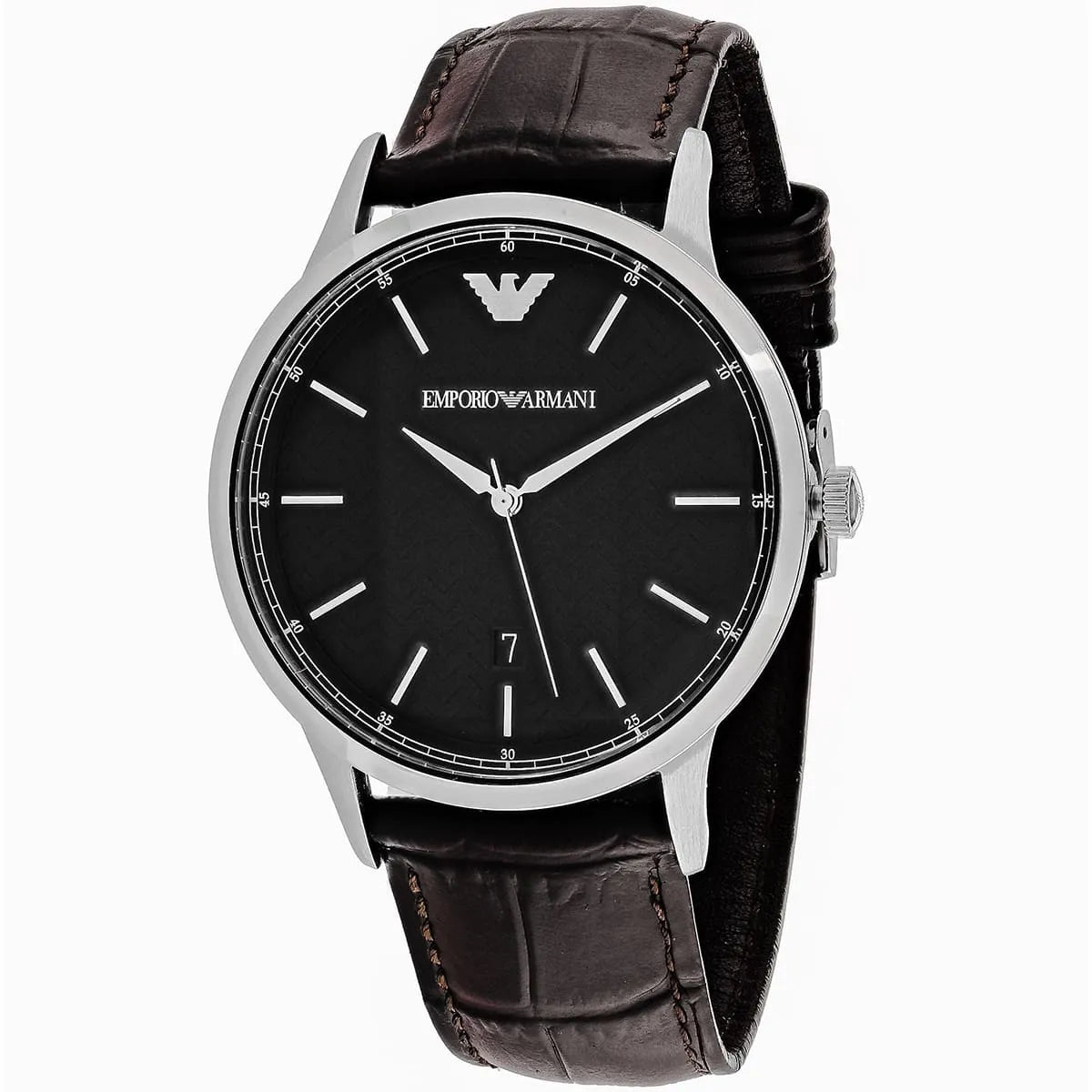  Shop Authentic Emporio Armani Renato Quartz Black Dial Brown Leather Strap Watch For Men - AR11187 - Luxxuri
