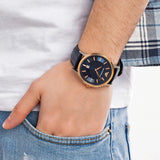  Shop Authentic Emporio Armani Renato Analog Blue Dial Blue Leather Strap Watch For Men - AR11188 - Luxxuri