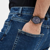  Shop Authentic Emporio Armani Renato Quartz Blue Dial Blue Leather Strap Watch For Men - AR11190 - Luxxuri