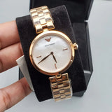  Shop Authentic Emporio Armani Arianna Analog Mother of Pearl Dial Rose Gold Steel Strap Watch For Women - AR11196 - Luxxuri